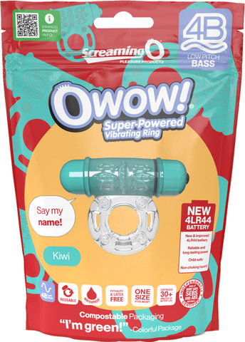Owow 4B Low Pitch Bass (Kiwi) > Cock Ring > Vibrating