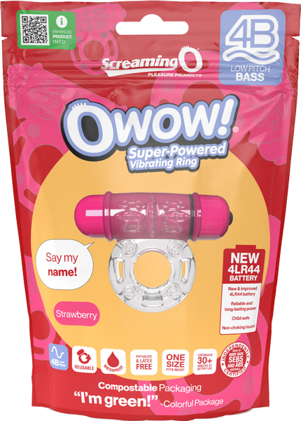 Owow 4B Low Pitch Bass (Strawberry) > Cock Ring > Vibrating