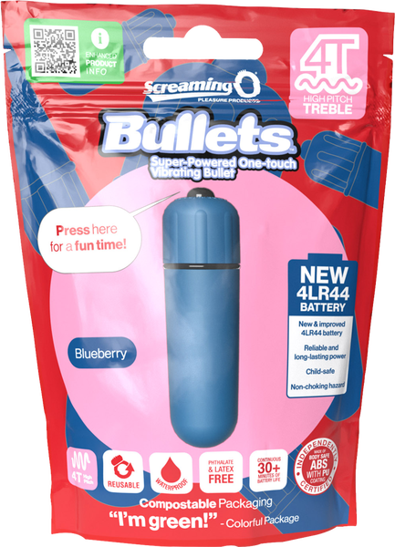 Screaming O Bullets 4T High Pitch Treble – Waterproof Compact Vibrating Bullet > Vibrators > Mini Vibrators