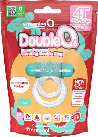 Double O 6 4T High Pitch Treble (Kiwi) > Cock Ring > Vibrating