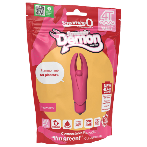 Demon 4T High Pitch Treble (Strawberry) > Vibrators > Ladies > Clitoral Vibrators and Stimulators