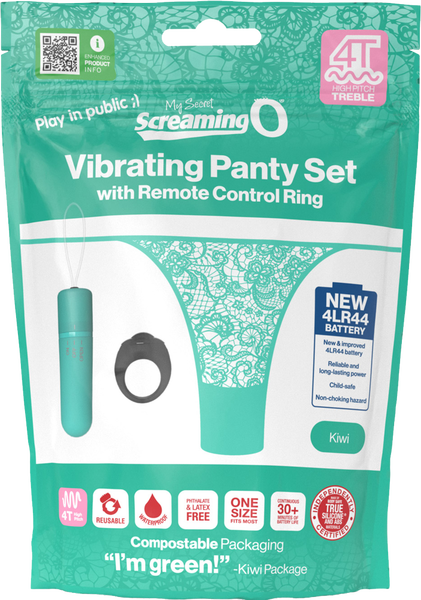 Vibrating Panty Set W/ Remote Ring 4t High Pitch Treble (Kiwi) > Sex Toys For Ladies > Panty Vibes