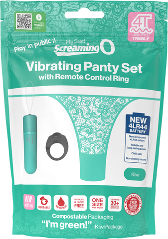 Vibrating Panty Set W/ Remote Ring 4t High Pitch Treble (Kiwi) > Sex Toys For Ladies > Panty Vibes