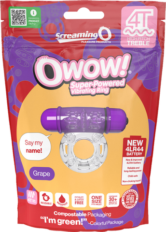 Owow 4T High Pitch Treble (Grape) > Cock Ring > Vibrating