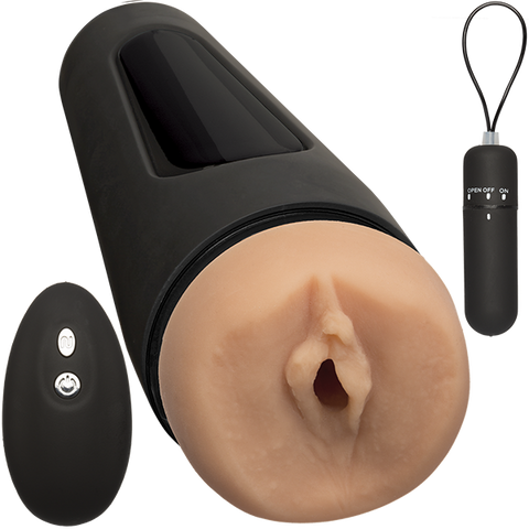 Doc Johnson Main Squeeze Original Vibro – Wireless Remote-Controlled Vibrating Masturbator