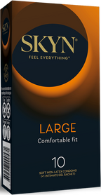 Skyn Large – Extra Comfort Polyisoprene Condoms 56mm 10 Pack Default Title > Essentials > Condoms