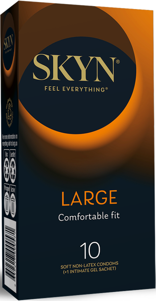 Skyn Large – Extra Comfort Polyisoprene Condoms 56mm 10 Pack Default Title > Essentials > Condoms