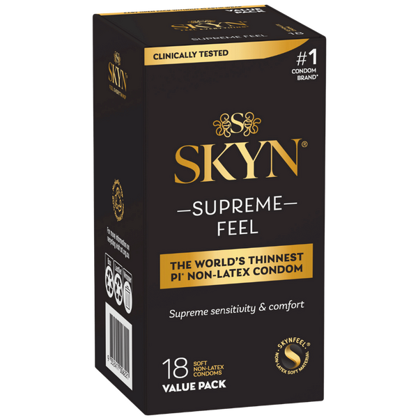 Skyn Supreme Feel – Ultra-Thin Polyisoprene Condoms 18 Pack One Size > Essentials > Condoms > Non-Latex
