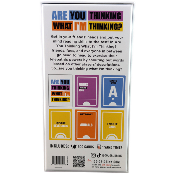 Are You Thinking What I'm Thinking? – Team-Based Party Word Game > Novelties > Card Games