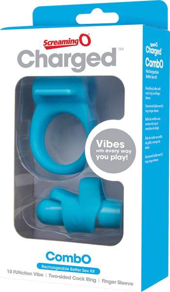 Charged Combo Kit 1 – Body-Safe Silicone Cock Ring and Fingertip Sleeve Kit > Sex Toys > Couples Toys