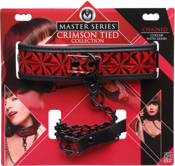 Crimson Tied Collar With Leash – Adjustable Collar and Leash Set > Bondage Gear > Collars & Leashes