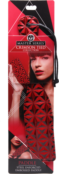 Crimson Tied Steel Enforced Spanking Paddle – Stiff Faux Leather Paddle > Bondage Gear > Paddles