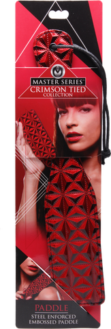 Crimson Tied Steel Enforced Spanking Paddle – Stiff Faux Leather Paddle > Bondage Gear > Paddles