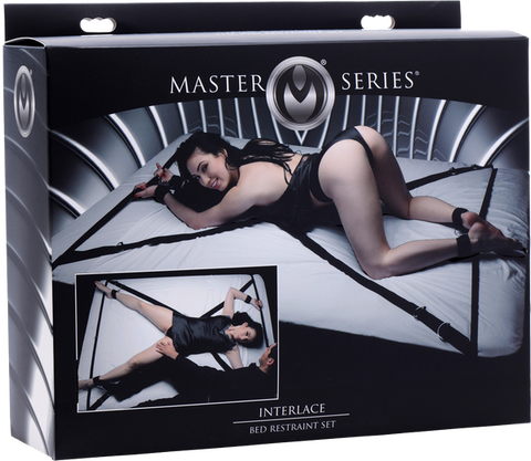 Master Series Interlace Bed Restraint Set – Versatile Restraint Kit with Neoprene Cuffs > Bondage Gear > Bed Restraints