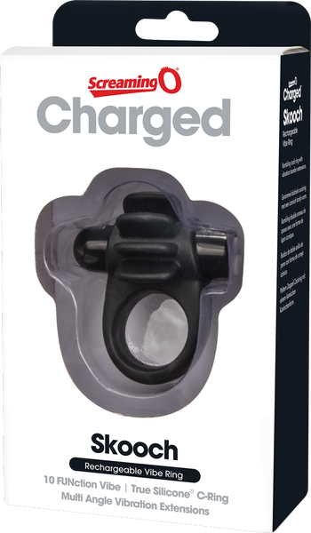 Skooch Charged Rechargeable Vibrating Cock Ring with Textured Silicone Stimulation > Sex Toys > Couples Toys