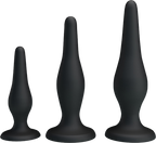 Beginner's Mini Anal Kit – Three Silicone Butt Plugs with Tapered Tips Set > Anal Range > Butt Plug Kits