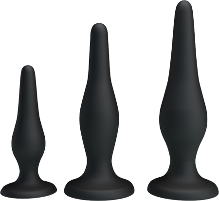 Beginner's Mini Anal Kit – Three Silicone Butt Plugs with Tapered Tips Set > Anal Range > Butt Plug Kits