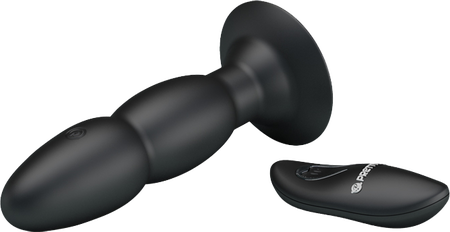 Pretty Love Beaded Remote-Controlled Butt Plug – Silicone Vibrating and Rotating Anal Toy > Anal Range > Vibrating Butt Plugs
