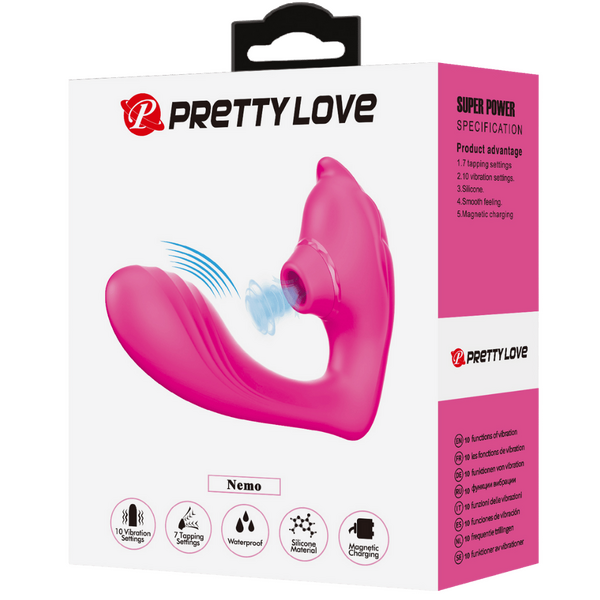 PrettyLove Nemo – Waterproof, Rechargeable With 10 Vibration And 7 Tapping Settings Clitoral Stimulator > Sex Toys For Ladies > Clitoral Vibrators and Stimulators