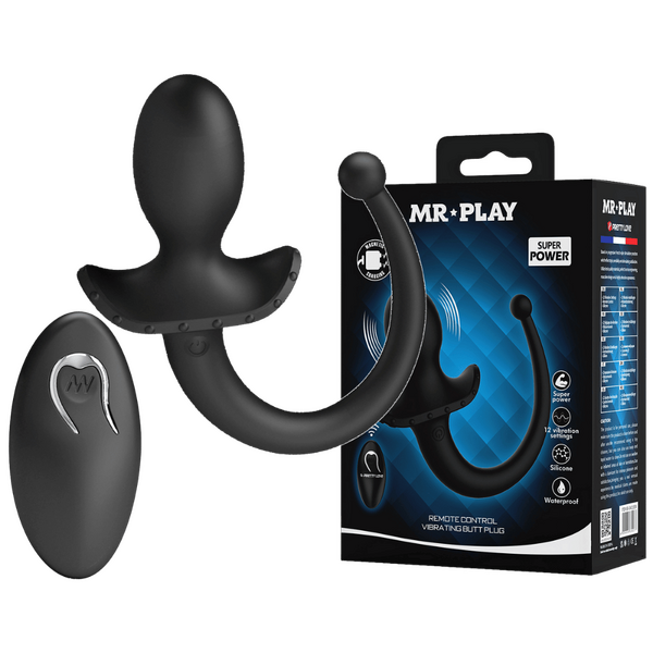 Remote Control Vibrating Butt Plug Tail (Black) – App-Compatible Wearable Vibrator with 12 Modes > Anal Range > Tail Butt Plugs