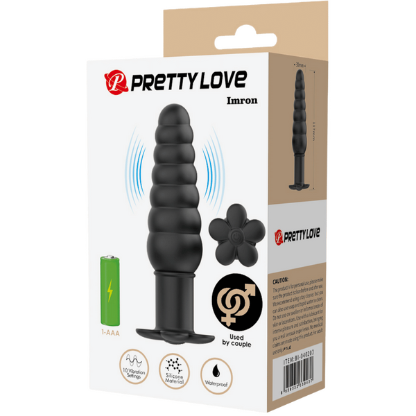 Imron Silicone Butt Plug – Smooth Skin Safe Anal Toy with 10 Vibration Settings > Anal Range > Vibrating Butt Plugs