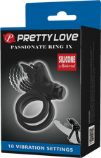 Pretty Love Passionate Ring IX – 10 Function Silicone Vibrating Cock Ring > Sex Toys > Couples Toys
