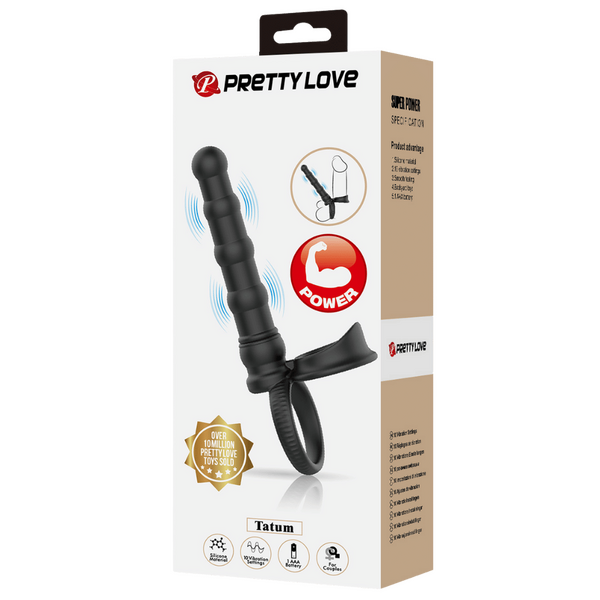 Tatum Cock Ring with Anal Probe – Silicone 10 Frequency Vibrating Cock Ring > Anal Range > Anal Probes