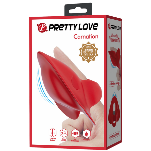 Rose Finger Vibrator Rechargeable Silicone with 7 Vibration Modes Soft Surface Vibrator > Vibrators > Finger Vibrators