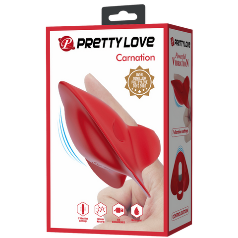 Rose Finger Vibrator Rechargeable Silicone with 7 Vibration Modes Soft Surface Vibrator > Vibrators > Finger Vibrators