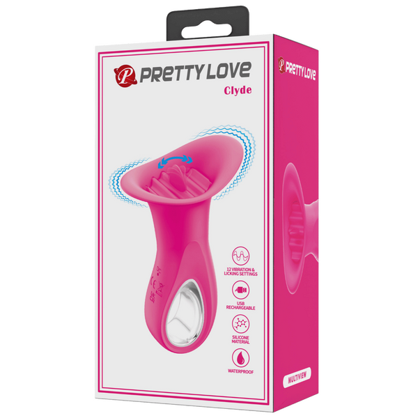 Pretty Love Rechargeable Clyde – 12 Function Oral Vibrator with Vibrating Tongue > Sex Toys For Ladies > Clitoral Vibrators and Stimulators