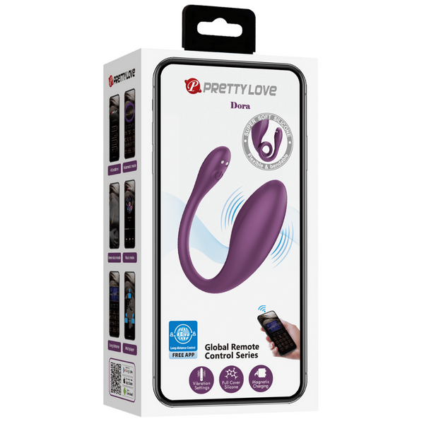 App Control Dora – App-Controlled Rechargeable Curved 12 Vibration Modes Couple's Vibrator > Sex Toys > Couples Toys