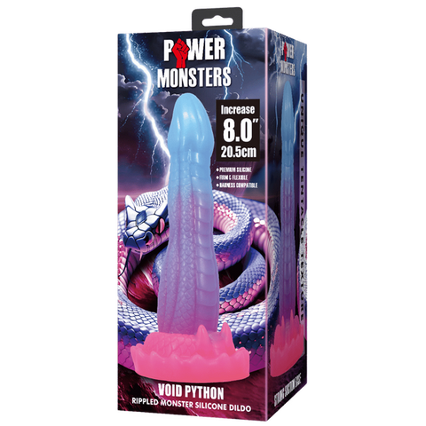 Void Python 8 Inch – Textured Silicone Dildo with Suction Base > Dildos > Fantasy