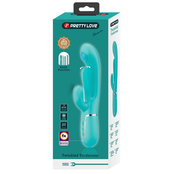 Shania 4in1 Multi-Function Rabbit Vibrator – Velvet Silicone 7 Vibration Settings > Vibrators > Ladies > Rabbit
