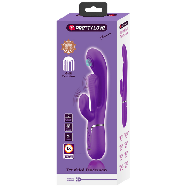 Shania 4in1 Multi-Function Rabbit Vibrator – Velvet Silicone 7 Vibration Settings > Vibrators > Ladies > Rabbit