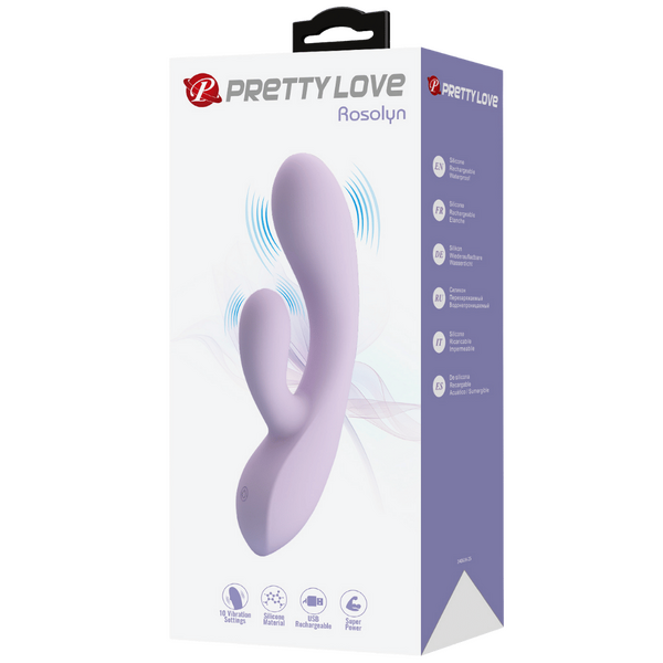 Rosolyn – Rechargeable, Flexible Liquid Silicone G-Spot Rabbit Vibrator with 10 Vibration Modes > Sex Toys For Ladies > G-Spot Vibrators