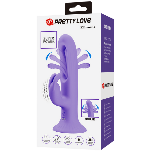 Killmoulis Vibrating Wiggling Rabbit Vibrator – 4 Settings 12 Vibration Modes Rabbit Vibrator > Vibrators > Ladies > Rabbit