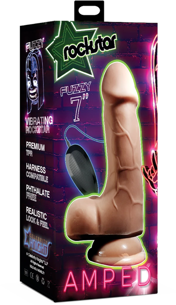 Fuzzy 7" Vibrating Dildo (Flesh) > Dildos > Realistic Dildos
