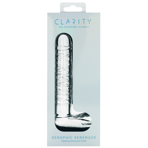 Seraphic Serenade Hand-Blown Borosilicate Glass Dildo 5.7 Inch Sculpted Design > Glass > Dildos