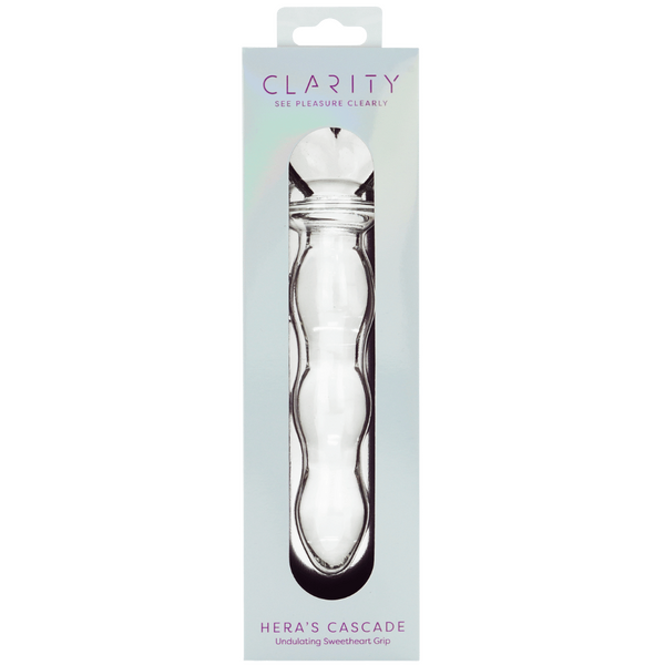 Hera's Cascade – 5.9 Inch Handblown Borosilicate Glass Dildo with Sculptural Handle > Glass > Dildos