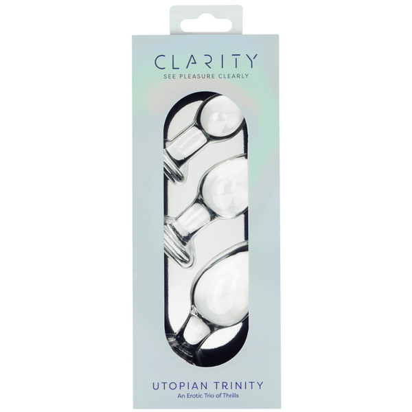 Utopian Trinity – Premium Borosilicate Glass Butt Plug Set Small, Medium, and Large Sizes > Glass > Toys