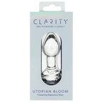 Clarity Utopian Bloom Handcrafted Glass 4.3 Inch Butt Plug > Glass > Dildos