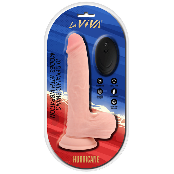 La Viva Hurricane 8.5" Remote Control Dong – Vibrator > Vibrators > Realistic Vibrators