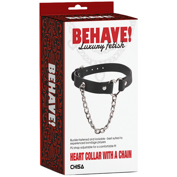 Heart Collar with Lockable Buckle and Chain – Bondage Collar > Bondage Gear > Collars & Leashes