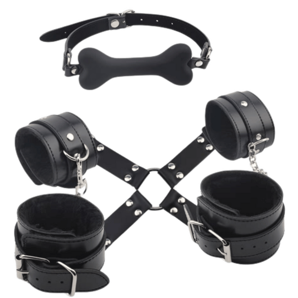 Fully Restrain Your Lover Set – Adjustable Collar Restraint Set > Bondage Gear > Restraints