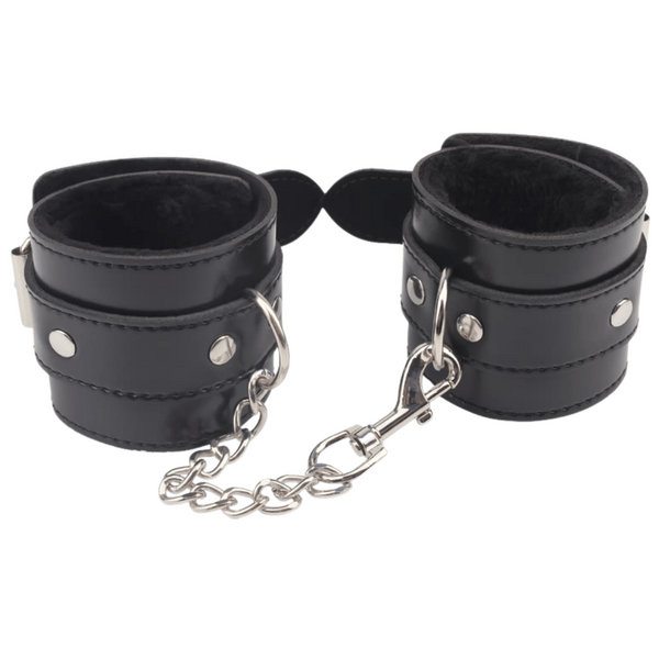 Obey Me Leather Hand Cuffs – Adjustable Metal Hook Handcuffs > Bondage Gear > Handcuffs