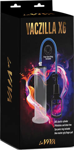 Vaczilla X6 – 7.9 Inch Phthalate-Free Penis Pump with TPR Sleeve and ABS Cylinder > Pumps > Penis Pumps