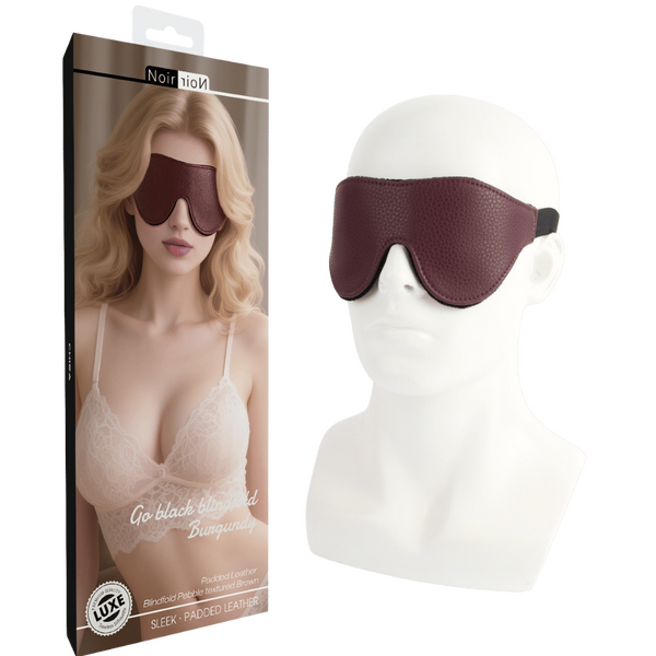 Go Black Leather Stretchable Rope Blindfold 22 cm Strap > Bondage Gear > Blindfolds
