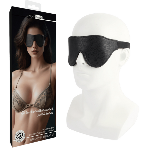 Go Black Blindfold – Stretchable Genuine Leather Rope 22cm > Bondage Gear > Blindfolds