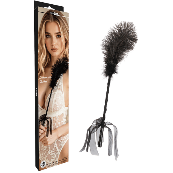 Firm Core Super Soft Feather Tickler With Ribbon Bow Secondary image