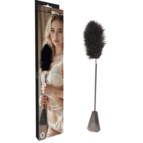 Dual Ended Feather Spanking Crop With Firm Core And Soft Tips Secondary image